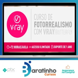 Curso Fotorrealismo com Vray Butterfly - Thi Lima