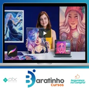 Retrato de Personagens Femininas com Procreate - Natália Dias