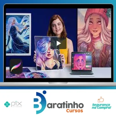 Retrato de Personagens Femininas com Procreate - Natália Dias
