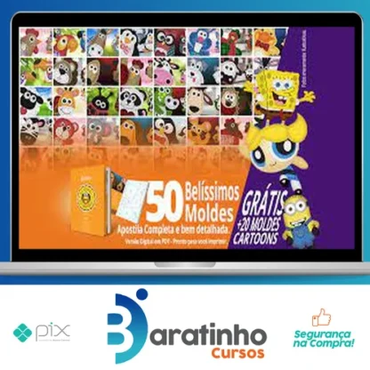 50 Moldes de Bichinhos Decorativos + Brinde - Autor Desconhecido