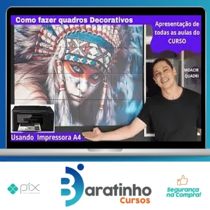 Como fazer Quadros Decorativos Usando Impressora A4 - Moacir Quadri